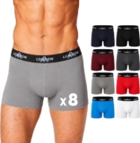 Pack de 8 Calzoncillos Bóxer FM London para Hombre