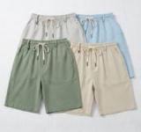 Pantalón Corto de Lino y Algodón iClosam para Hombre: Frescura y Confort Estival
