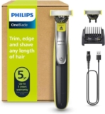 Philips OneBlade 360 QP2734/30 – afeitadora híbrida con 2 cuchillas 360 y peine ajustable 5 en 1