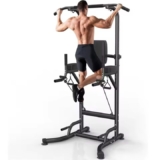 Power Tower Dip Station – Barra de Dominadas y Torre de Energía Multifunción para Gimnasio en Casa