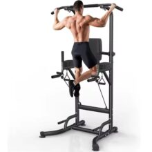 Power Tower Dip Station – Barra de Dominadas y Torre de Energía Multifunción para Gimnasio en Casa