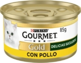 Purina Gourmet Gold 24 latitas – Comida húmeda para gato con pollo (24×85g)