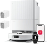 Roborock QV 35A Set – robot aspirador y fregasuelos con base autovaciado, 8000 Pa y navegación LiDAR