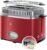Russell Hobbs Tostadora Retro – 2 Ranuras Cortas y Anchas, Diseño Vintage Rojo