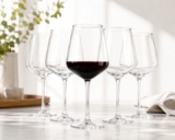 Set de 6 Copas de Vino Tinto Amazon Basics, 568ml, Aptas para Lavavajillas