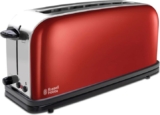 Russell Hobbs Colours Plus – Tostadora Roja de 1 Ranura Larga para 2 Rebanadas