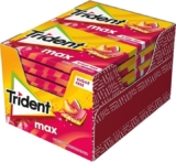 Trident Max Melocotón y Sandía – Chicles Sin Azúcar (Pack 12 x 23 g)