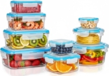 Set de 9 Recipientes de Vidrio Kichly con Tapas Herméticas
