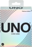 UNO Edición Platino – juego de cartas premium para familia y viajes