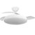Ventilador de techo LED White 107 cm – aspas retráctiles, motor DC y mando