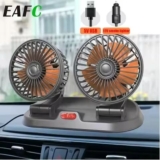 Ventilador de Coche EAFC Doble Cabezal USB (5V/12V)