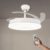 Ventilador de techo LED Mimotec White Olga – Silencioso con aspas retráctiles