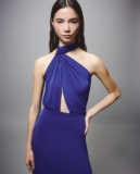 Vestido Mujer Cut Out Multiposición con Lazo Azul Green Coast