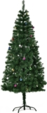 HOMCOM Árbol de Navidad 180 cm Artificial con Adornos y Soporte Metálico – Árbol Realista Navidad