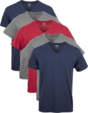 Gildan V-Neck Pack 5 camisetas interiores hombre – algodón transpirable