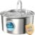 Fuente para Gatos Acero Inoxidable 2.6L – Bebedero Automático Ultra Silencioso con Filtración