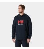 Helly Hansen Sudadera con Capucha Logo Marino – Algodón Orgánico y Confort Total