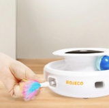 Juguete Inteligente Pelota + Plumas para Gatos