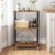 Carrito de cocina VASAGLE de 3 niveles con ruedas – Estantería multiusos para microondas, horno y accesorios