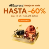 ¡Nuevos Cupones Ahorros otoñal AliExpress! Desde el 14 de Septiembre