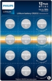 Philips CR2032 3V pack 12 – pilas de litio para relojes, mandos y más