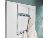 Percha de Ganchos para Puerta Doble Rail “Koros” – Orden y Comodidad en tu Baño