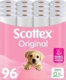 Scottex Papel Higiénico Original, 96 Rollos (6 Packs de 16)