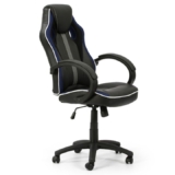 Sillón de Oficina Fórmula Elevable y Reclinable – Negro/Azul, Cómodo y Resistente