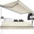 Toldo retráctil tectake 250×200 cm – toldo exterior para terraza con manivela y brazos articulados